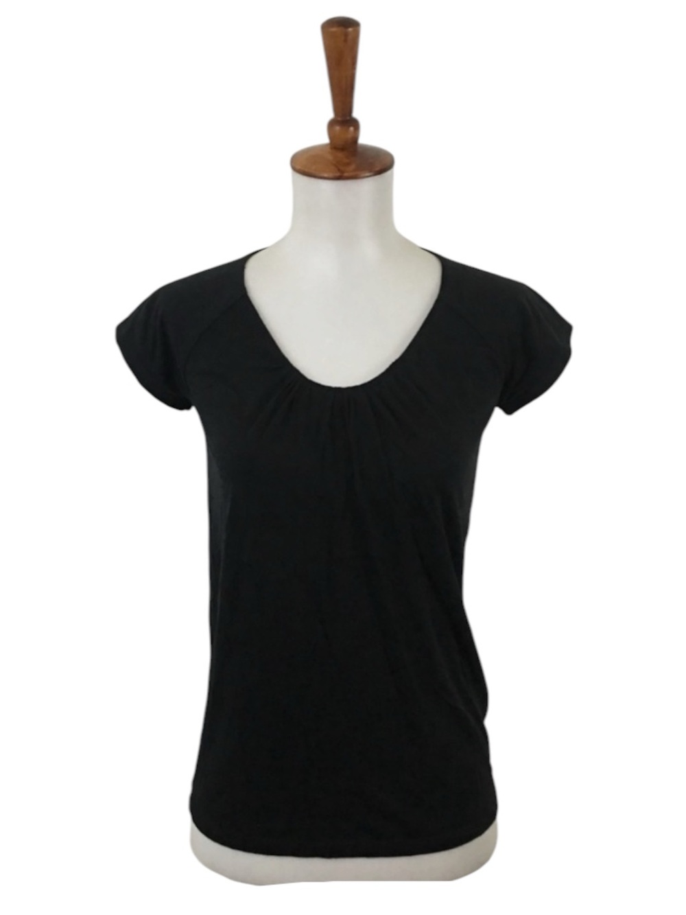Alice & Olivia Short Sleeve Scoop Neck T-Shirt Women’s XS Black Casual Basic‎